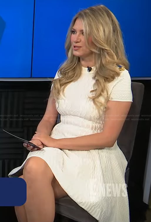 Nikki's white textured dress on E! News