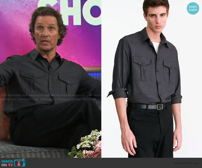 Nili Lotan Christophe Shirt worn by Matthew McConaughey on The Kelly Clarkson Show