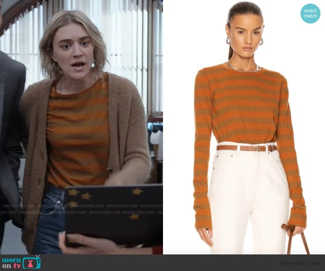 Nili Lotan Long Sleeve tee worn by Mare Pritti (Chelsea Frei) on The Paper