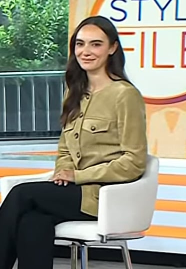 Olivia’s beige suede jacket on Today