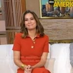 Rebecca’s orange polo dress on Good Morning America