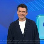 Orlando Bloom’s navy ribbed blazer on Today