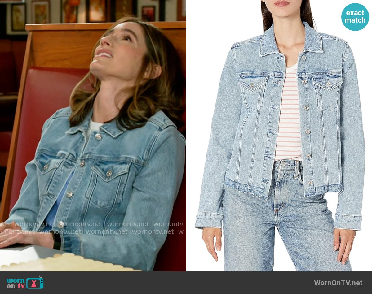 Paige Rowan Jacket in Leela Distressed worn by Ashley Morgan (Jen Jacob) on Beyond the Gates