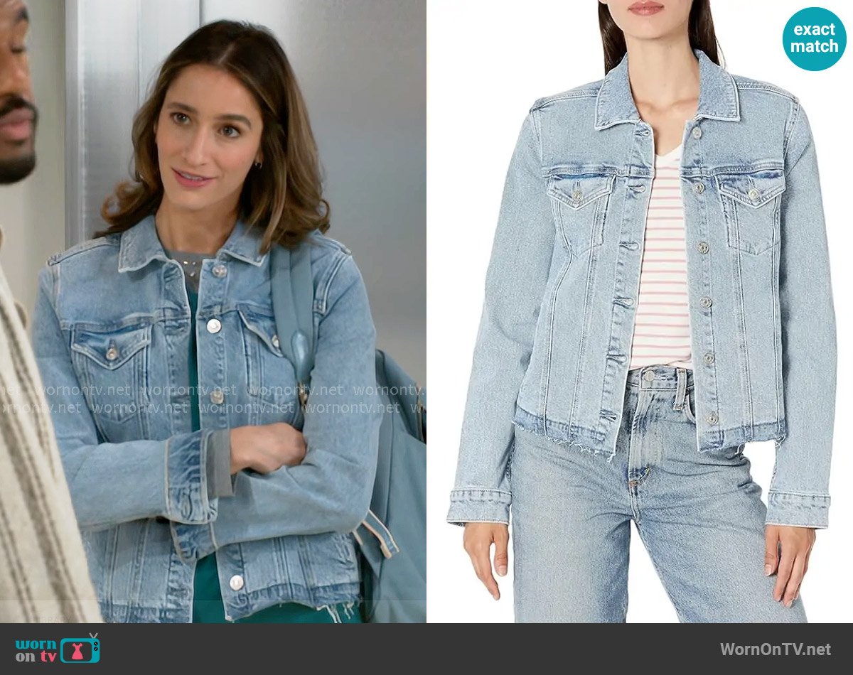 Ashley’s denim jacket on Beyond the Gates Ashley’s denim jacket on Beyond the Gates