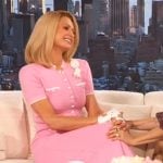 Paris Hilton’s pink floral detail dress on The Drew Barrymore Show
