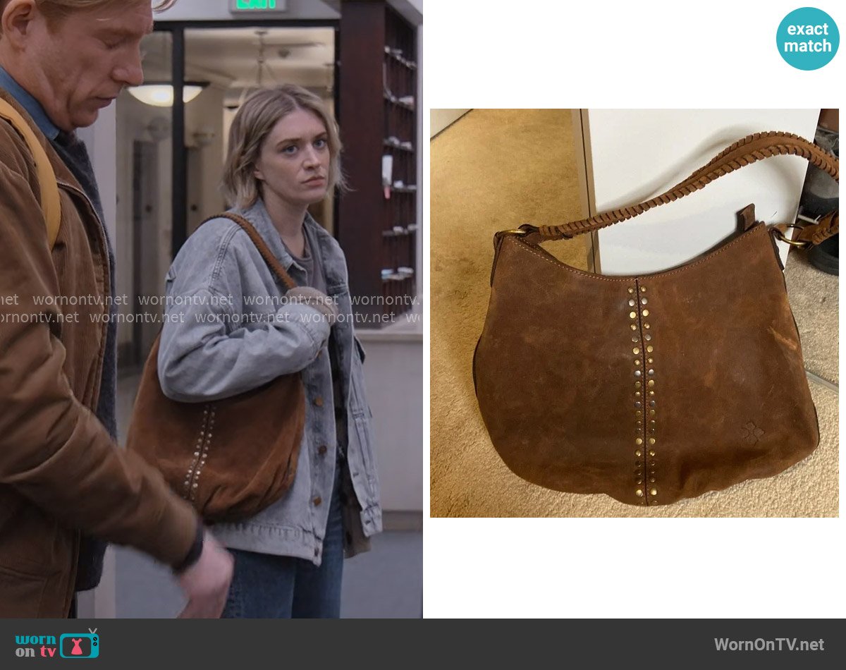 Patricia Nash Suede Bag worn by Mare Pritti (Chelsea Frei) on The Paper