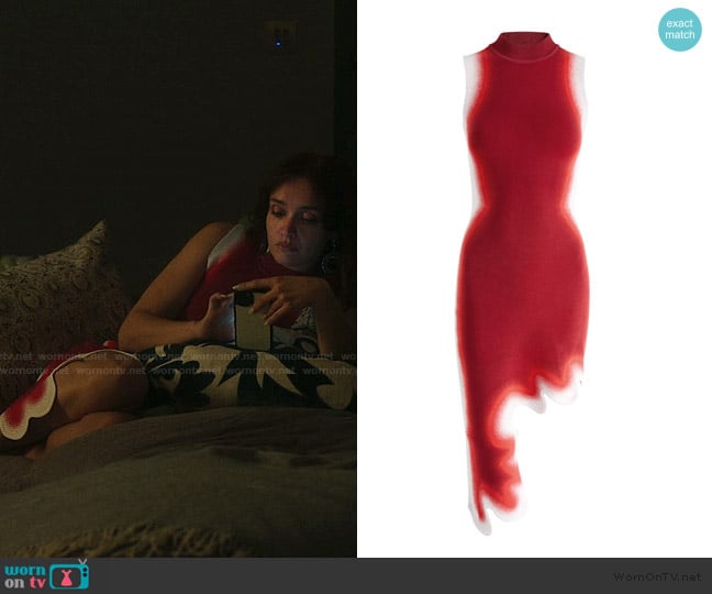 Ph5 Brooklyn asymmetric knitted dress worn by Cherry Laine (Olivia Cooke) on The Girlfriend