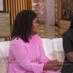 Ericka Souter’s pink chiffon dress on Good Morning America