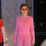 Adriana’s pink knit top and pants on The Real Housewives of Miami