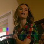 Hanna’s multicolored check print top on The Runarounds