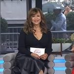 Rosie Perez’s plack patent platform pumps on Today