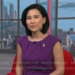 Vikcy's purple belted sheath dress on NBC News Daily