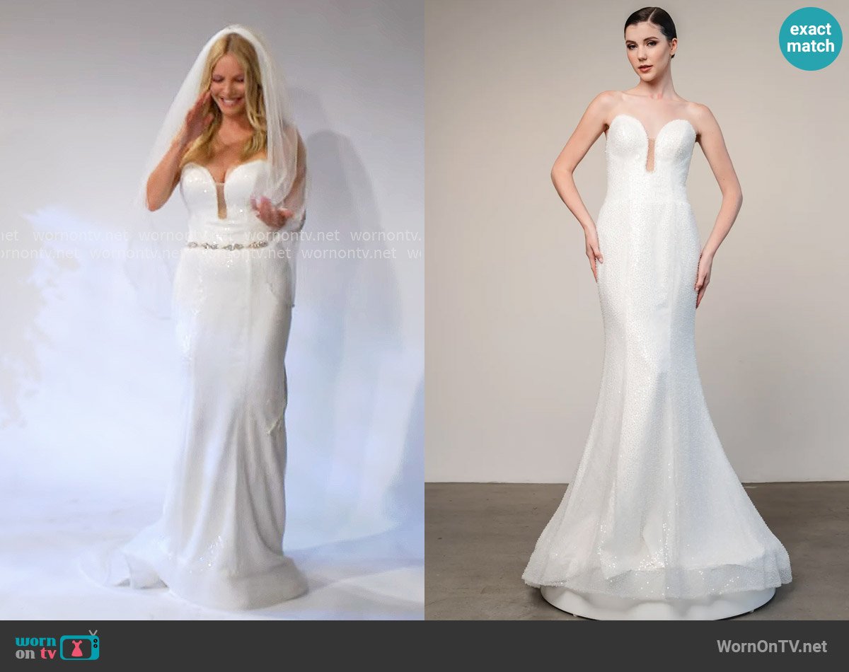 QBridal Queen Catherine Gown worn by Christine Blair Williams (Lauralee Bell) on The Young and the Restless