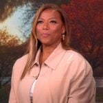 Queen Latifah’s beige jacket and pants on The View