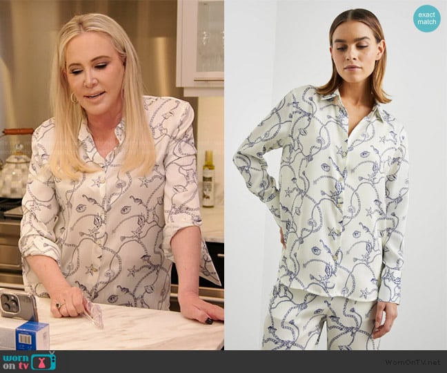 Rails Ledger shirt in Nautical Chain worn by Shannon Beador on The Real Housewives of Orange County