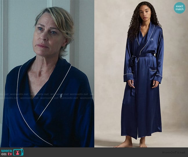 Ralph Lauren Silk-Blend Bathrobe worn by Laura Sanderson (Robin Wright) on The Girlfriend