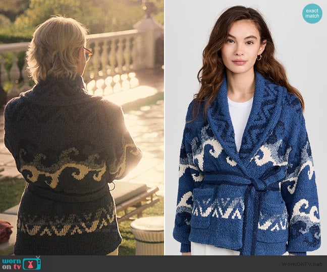 Ralph Lauren Wave Cardigan worn by Laura Sanderson (Robin Wright) on The Girlfriend