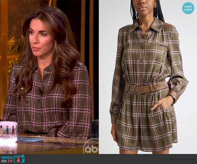 Ramy Brook Jim Belted Dress worn by Alyssa Farah Griffin on The View