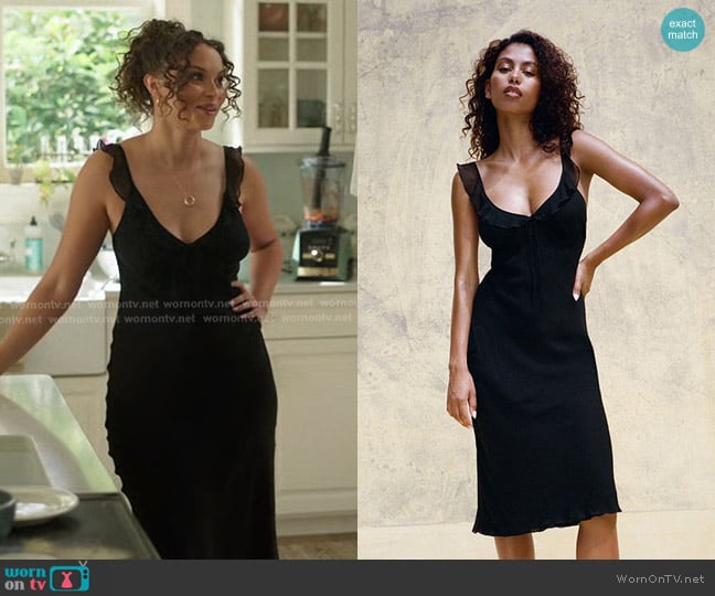 Realisation Par  The Gemma Dress in Black worn by Denise (Isabella Briggs) on The Summer I Turned Pretty