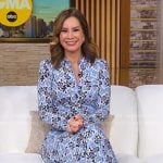 Rebecca's blue print ruched dress on Good Morning America