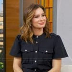 Rebecca’s navy utility shirtdress on Good Morning America