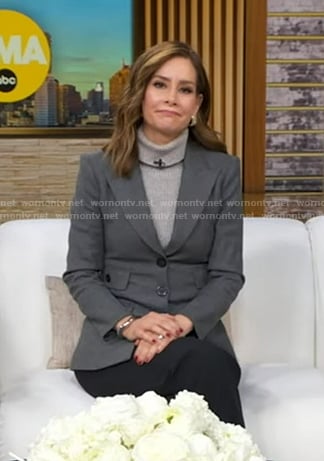Rebecca's grey blazer on Good Morning America