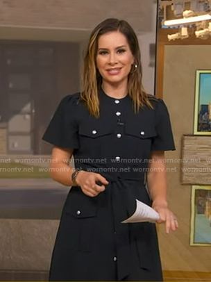 Rebecca's navy utility shirtdress on Good Morning America