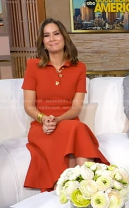 Rebecca's orange polo dress on Good Morning America