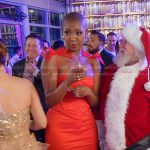 Guerdy’s red corset and balloon hem skirt on The Real Housewives of Miami