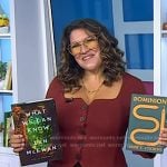 Xochitl Gonzalez’s red square neck top on Today