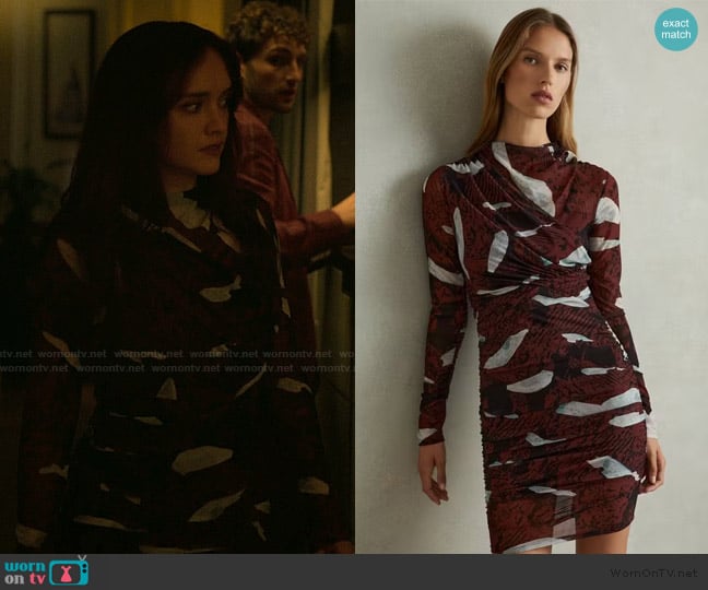 Reiss Kallie Abstract Dress worn by Cherry Laine (Olivia Cooke) on The Girlfriend