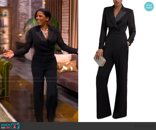Reiss Perla Sheer Sleeve Jumpsuit worn by Tamron Hall on Tamron Hall Show