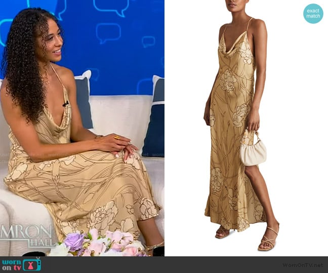 Reiss Rochelle Floral Printed Slip Dress worn by Jasmine Mcleish on Tamron Hall Show