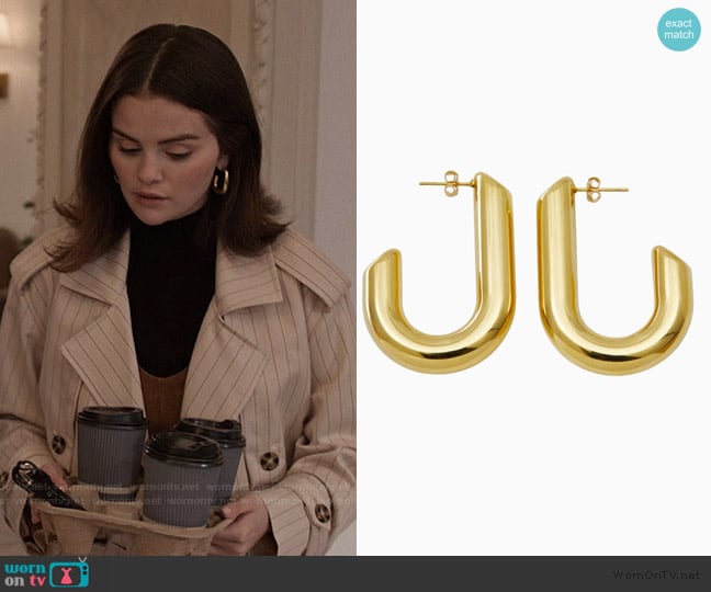 Rellery Natalia Hoop Earrings worn by Mabel Mora (Selena Gomez) on Only Murders in the Building