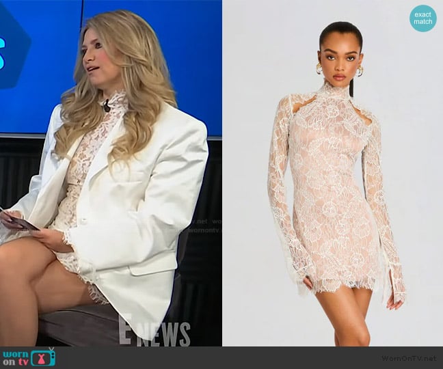 Retrofete Gilana Lace Dress worn by Ashley Bellman on E! News