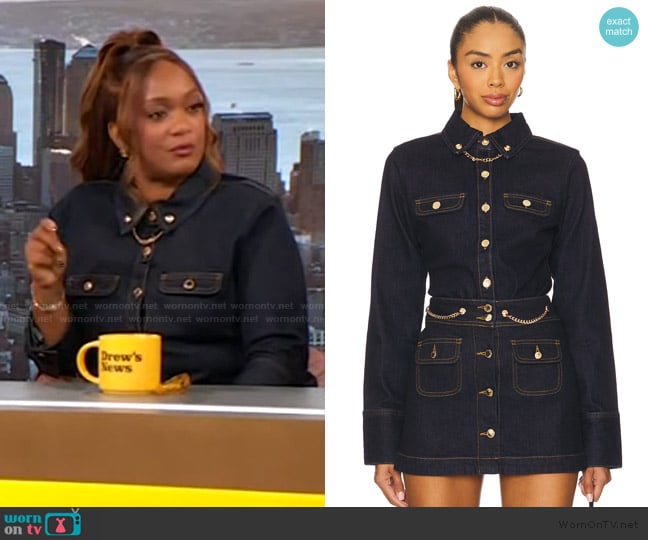 Retrofete Jorun Shirt worn by Sunny Anderson on The Drew Barrymore Show