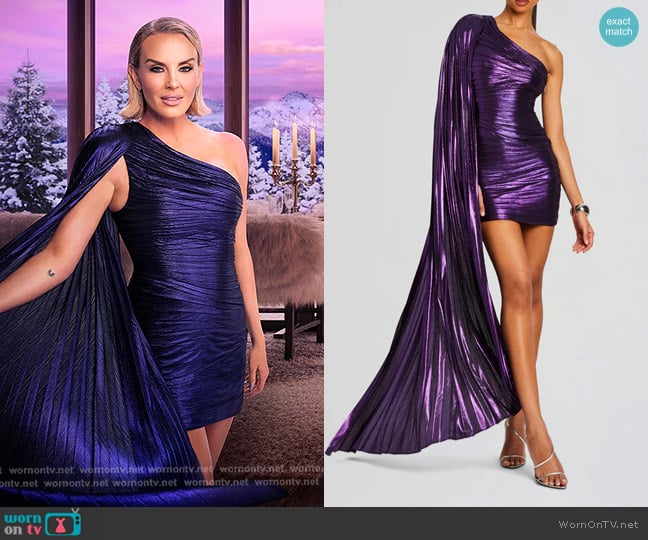 Retrofete Karena Dress in Cosmic Stardust worn by Whitney Rose on The Real Housewives of Salt Lake City