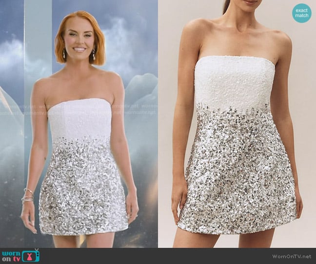 Retrofete Katalina Strapless Ombre Sequin Mini Dress worn by Whitney Rose on The Real Housewives of Salt Lake City