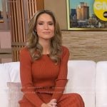 Rhiannon’s orange ribbed dress on Good Morning America