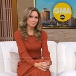 Rhiannon’s orange ribbed dress on Good Morning America