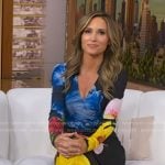 Rhiannon’s black floral print jumpsuit on Good Morning America
