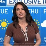 Maria’s brown ribbed polo dress on Today
