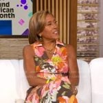 Robin’s floral sleeveless wrap dress on Good Morning America