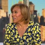 Robin’s black and yellow print dress on Good Morning America