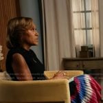 Robin’s black ribbed colorblock dress on Good Morning America