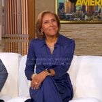 Robin’s navy wrap shirtdress on Good Morning America