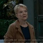 Ronnie’s camel knit jacket on General Hospital