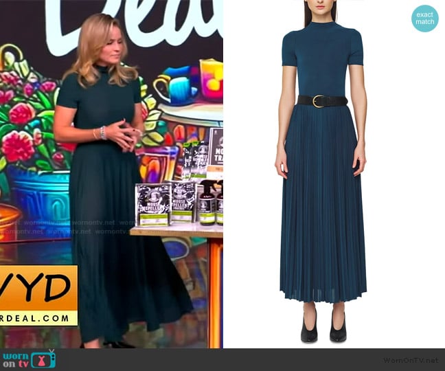 Ronny Kobo Tommy Mock Turtleneck Bodysuit worn by Sara Haines on The View