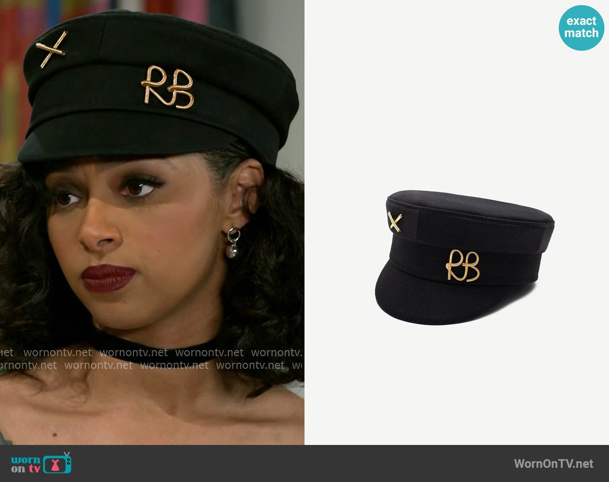 Ruslan Baginskiy Logo-embellished Baker Boy Cap worn by Kat Richardson (Colby Muhammad) on Beyond the Gates