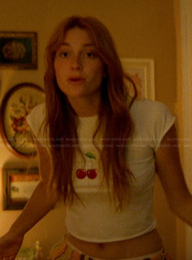 Ruthie's cherry print tee on The Runarounds